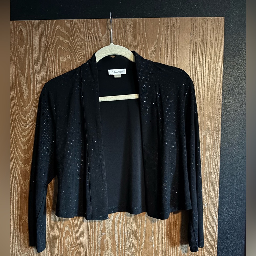 Calvin Klein Black Sparkle Bolero Jacket